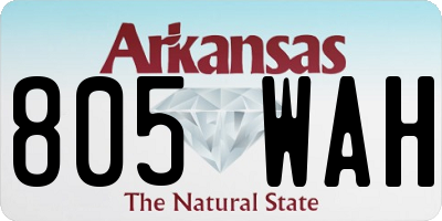 AR license plate 805WAH