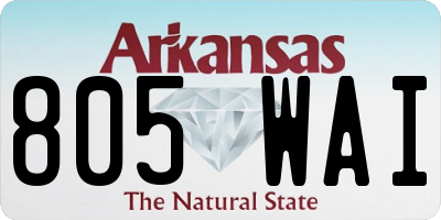 AR license plate 805WAI