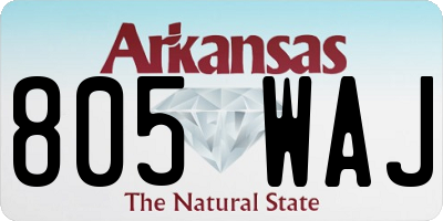 AR license plate 805WAJ