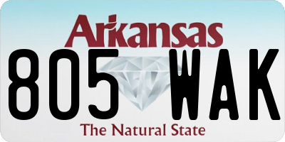 AR license plate 805WAK