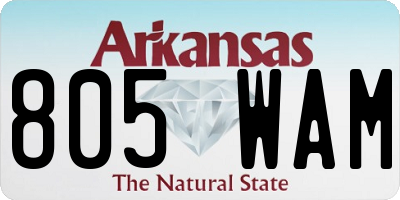 AR license plate 805WAM