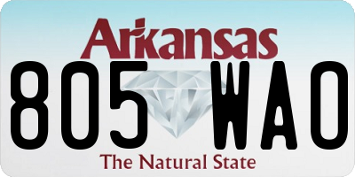AR license plate 805WAO