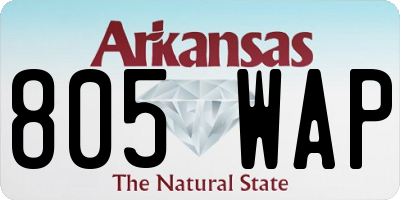 AR license plate 805WAP