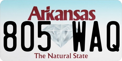 AR license plate 805WAQ
