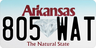 AR license plate 805WAT