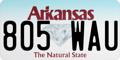 AR license plate 805WAU