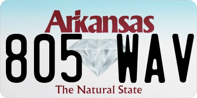 AR license plate 805WAV