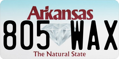 AR license plate 805WAX