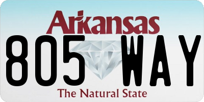 AR license plate 805WAY