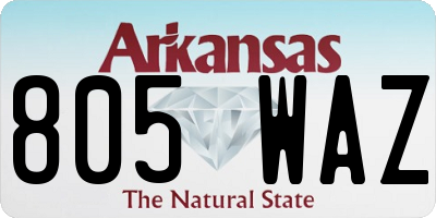 AR license plate 805WAZ