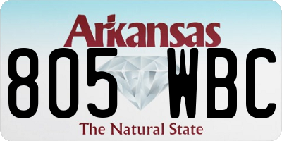 AR license plate 805WBC