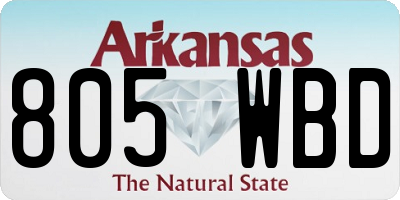 AR license plate 805WBD