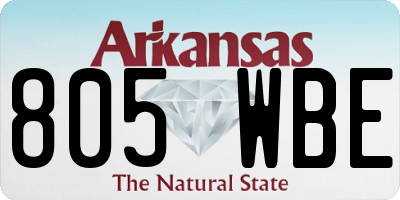 AR license plate 805WBE