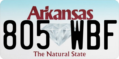 AR license plate 805WBF