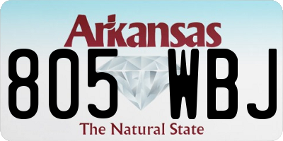 AR license plate 805WBJ