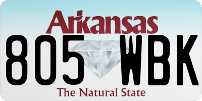 AR license plate 805WBK