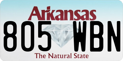 AR license plate 805WBN