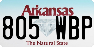 AR license plate 805WBP