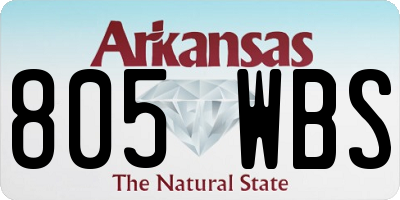 AR license plate 805WBS