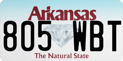 AR license plate 805WBT