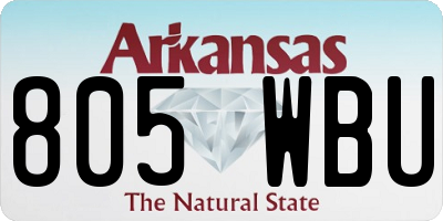 AR license plate 805WBU