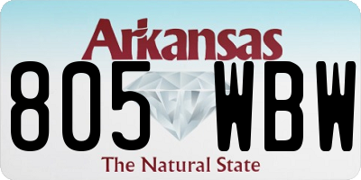 AR license plate 805WBW