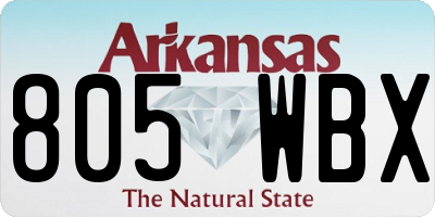 AR license plate 805WBX