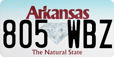 AR license plate 805WBZ