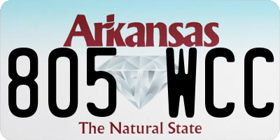 AR license plate 805WCC