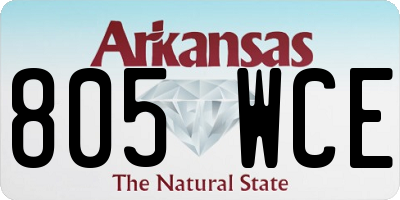 AR license plate 805WCE