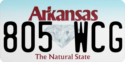 AR license plate 805WCG