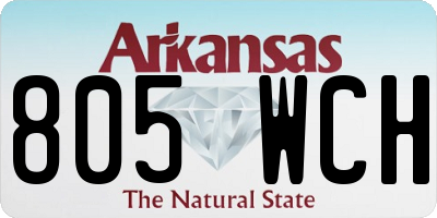 AR license plate 805WCH