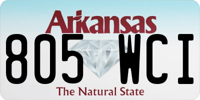 AR license plate 805WCI