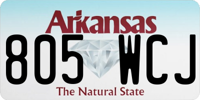 AR license plate 805WCJ