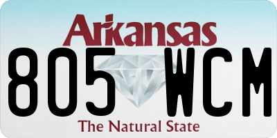 AR license plate 805WCM