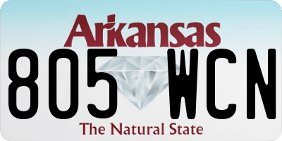 AR license plate 805WCN