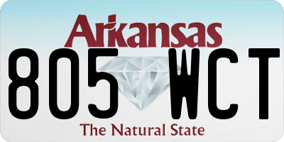 AR license plate 805WCT