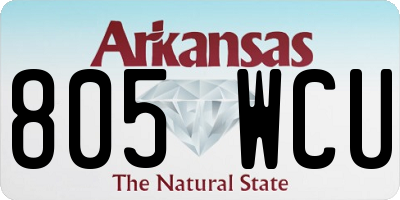 AR license plate 805WCU