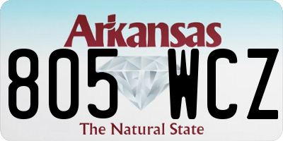 AR license plate 805WCZ