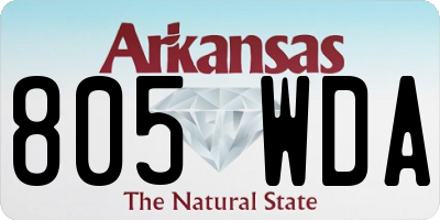 AR license plate 805WDA