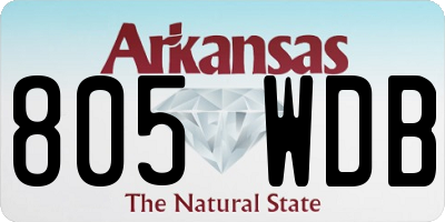 AR license plate 805WDB