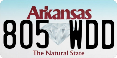 AR license plate 805WDD