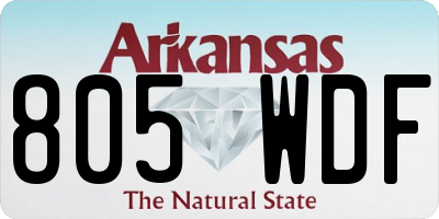 AR license plate 805WDF