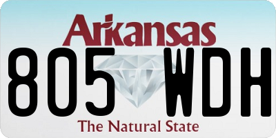 AR license plate 805WDH