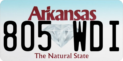AR license plate 805WDI