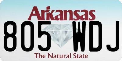 AR license plate 805WDJ