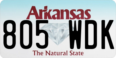 AR license plate 805WDK