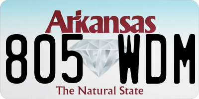 AR license plate 805WDM