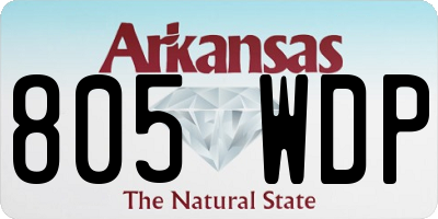 AR license plate 805WDP