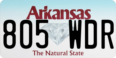 AR license plate 805WDR